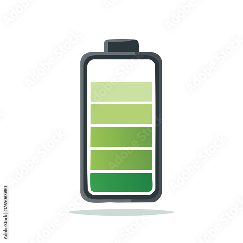Battery charge indicator shows partial energy levels with green bars