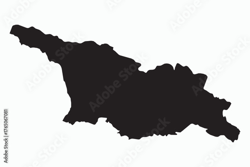 Vector graphic artwork suitable for print and web containing flat detailed map of GEORGIA