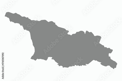 Vector graphic artwork suitable for print and web containing flat detailed map of GEORGIA