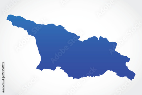 Vector graphic artwork suitable for print and web containing flat detailed map of GEORGIA