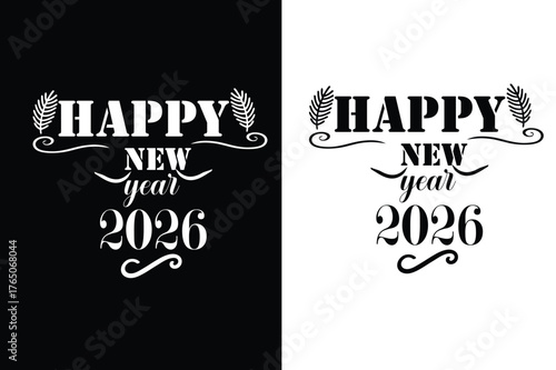 Happy new year 2026 t shirt design