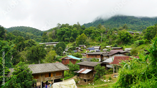 Scenic Hill Village is Encircled by Lush Greenery and Misty Mountains for a Stunning View Chiang Mai 