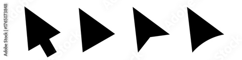 cursor icon. Computer click icon set