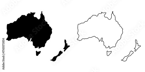 Australia continent. Australia silhouette vector