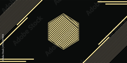 Black Elegant Abstract Frame Background