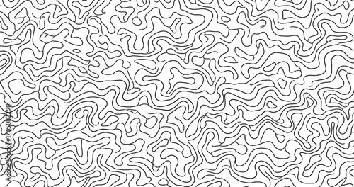 Abstract black and white wavy line pattern silhouette isolated on transparent background