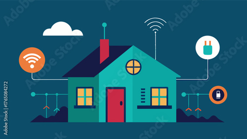 A sensorbased system that monitors energy usage in the home allowing caregivers to easily identify any unusual changes in a persons daily routine that may indicate cognitive. Vector illustration