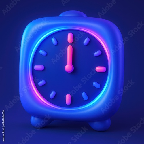 Neon Clock Countdown Concept