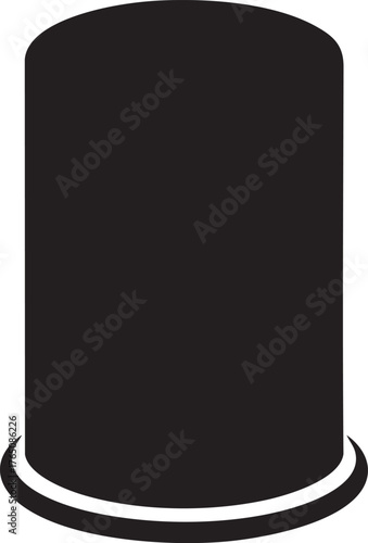 Oil Filter Spin-On Silhouette Engine Maintenance Minimalist