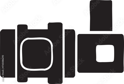 Seatbelt Buckle Latch Silhouettes Vector Safety Icon