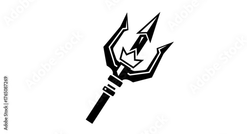Trident Symbol Illustration - Minimalist Design