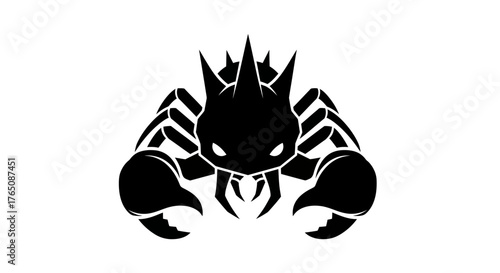Stylized Crab Silhouette Icon Design for Digital Projects, Branding & Web Graphics