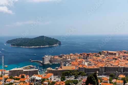 Aerial View of Dubrovnik Touristic Town