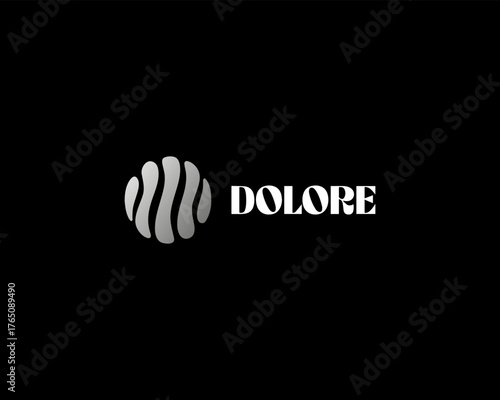 Abstract planet vector logo. Creative internet science monochrome sign. Universal satellite star flat icon.