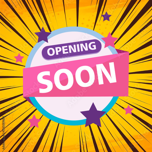 Illustration Something amazing is coming soon - stay tuned. Get ready for the next surprise on a comical background.