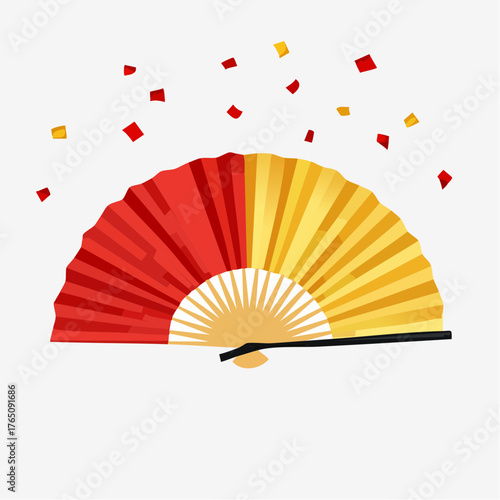 Paper fan folded shut
