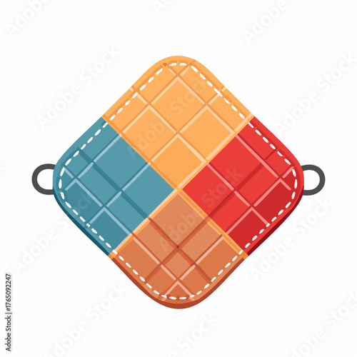 Quilted potholder with loop
