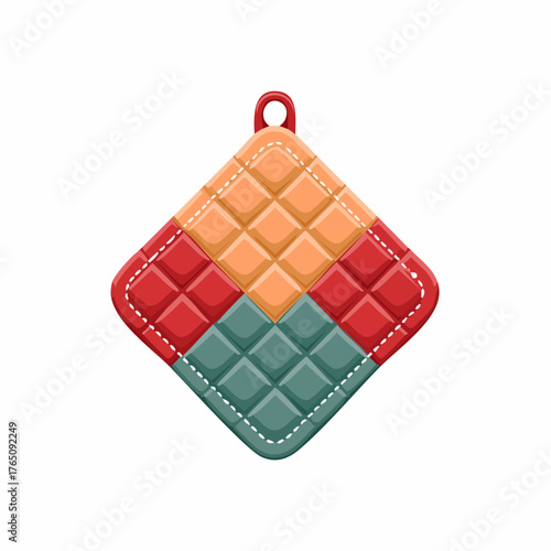 Quilted potholder with loop
