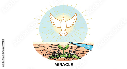 Symbolic illustration depicting a miracle of life and spiritual hope