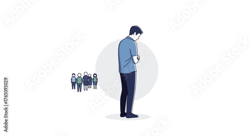 Alone in a Crowd: Social Anxiety and Feelings of Isolation Depiction