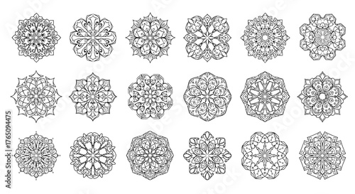 Discover stunning intricate mandala designs perfect for creative projects, coloring books, and unique decorative art applications.