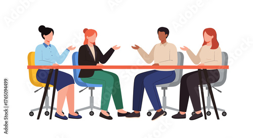 Diverse team collaborates in modern meeting room discussing ideas and planning strategies for business growth and innovation