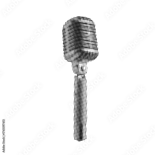 vintage microphone Halftone