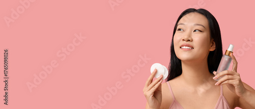 Young Asian woman with cott...