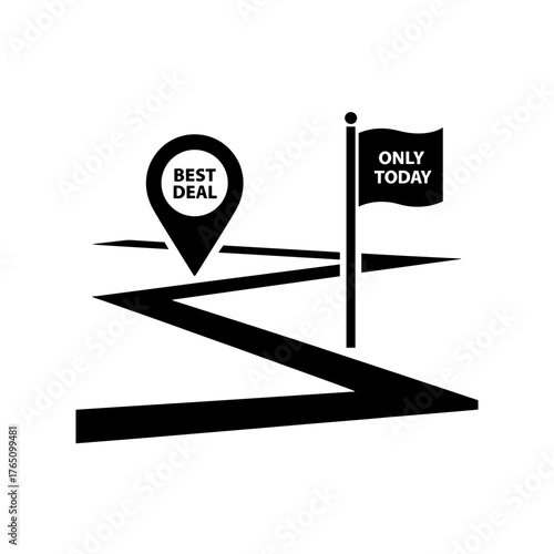 GPS navigation with shopping route for best deal only today  