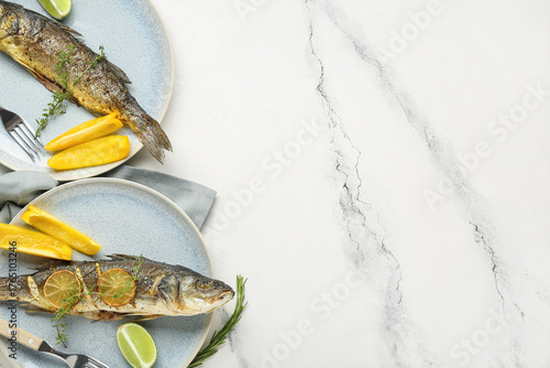 Plates with delicious cooke...