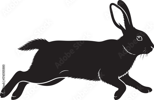 Rabbit silhouette image featuring a cute bunny outline perfect for designs cards projects easter celebrations animal themes or pet related creations