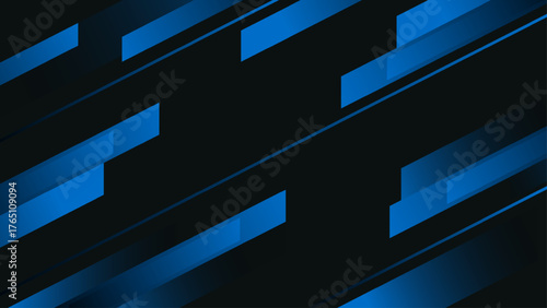 Abstract dark blue geometric background with diagonal lines for technology, sports theme design