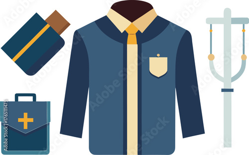 Doctor's uniform and medical instruments offer a sense of care and security, ideal for healthcare marketing, clinic branding, or health awareness campaigns