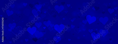 Blue Heart Background for Digital Design, Social Media Posts, and Creative Projects