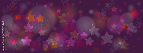 Vibrant Starry Background with Colorful Bokeh Effects for Unique Designs and Creative Projects
