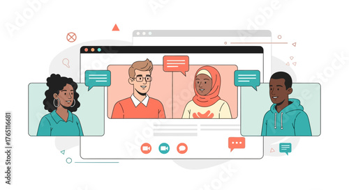 Online Video Meeting of Diverse Individuals: Remote Communications and Connection