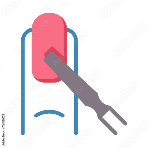 Nail Care Icon - Flat Color