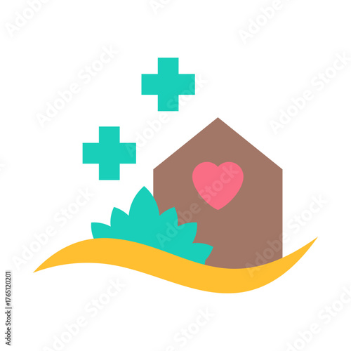 Serene Environment Icon - Flat Color