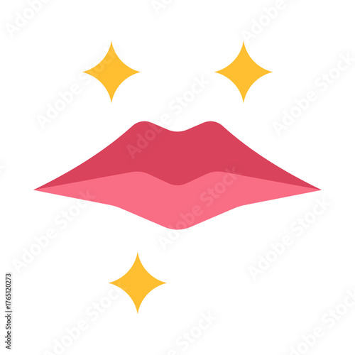 Lip Care Icon - Flat Color