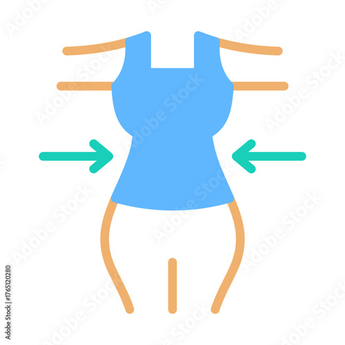 Body Contouring Icon - Flat Color