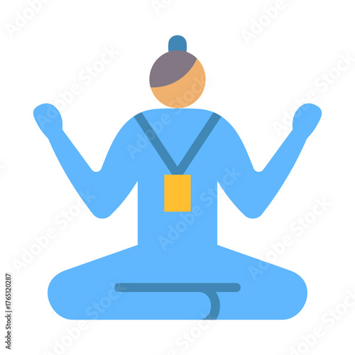 Wellness Coach Icon - Flat Color