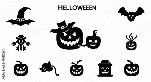 Helloween, vector, illustration, horror, icon