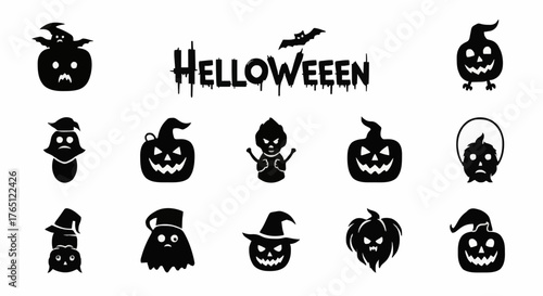 Helloween, vector, illustration, horror, icon