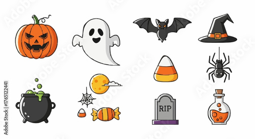 Helloween, vector, illustration, horror, icon