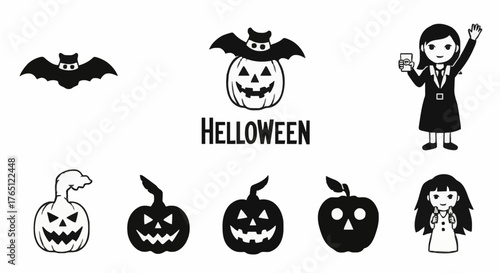 Helloween, vector, illustration, horror, icon