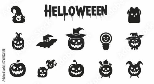Helloween, vector, illustration, horror, icon