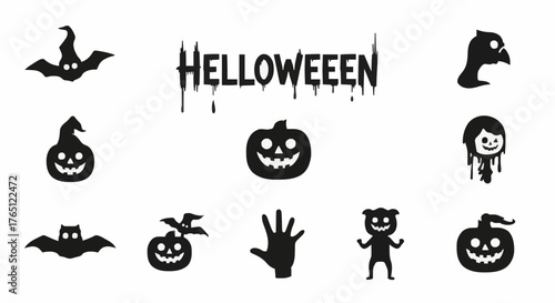 Helloween, vector, illustration, horror, icon