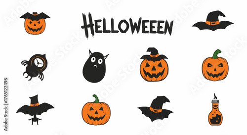 Helloween, vector, illustration, horror, icon
