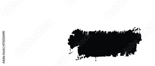 Black Charcoal Brush Stroke Textures Set for Artistic Design