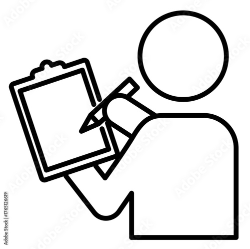 メモを取っているビジネスマンやアンケート調査員や資料チェックする人や契約サインする人等	